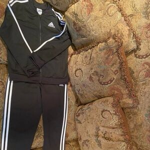 Adidas Black and White Track Warmup Suit